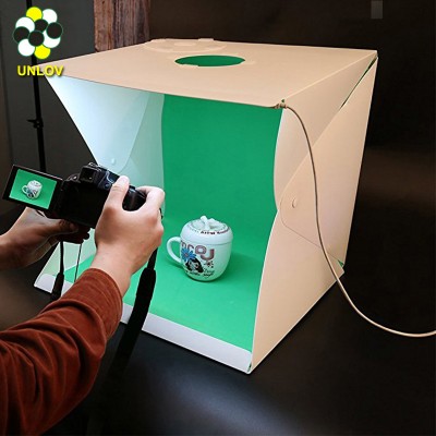 Factory supply Mini portable photo Studio LED Light softbox with White/Black/Green/Red color Background